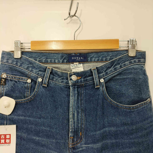 ゲス GUESS 90-00S USA製 ロゴ刺繍 星条旗 バギーデニム メンズ US:30-31