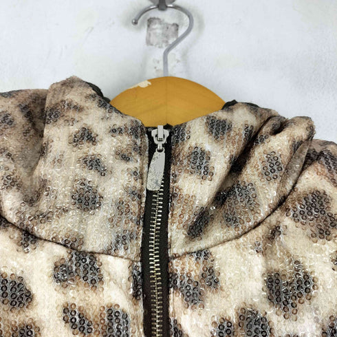 ETAM ヒョウ柄 ダウンベスト レディース 38