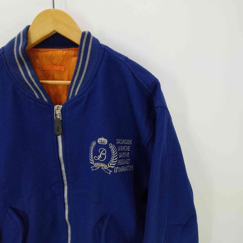 Votre Necessite CAPORAL FOR MEN 裏地キルティング リバーシブル 両面 刺繍 バーシティー ボンバー ジャケット スタジャン メンズ FREE