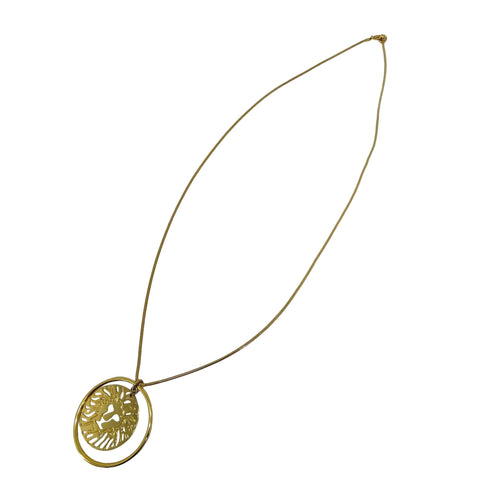アンクライン ANNE KLEIN ライオンモチーフトップ ゴールドカラー めっきネックレス レディース