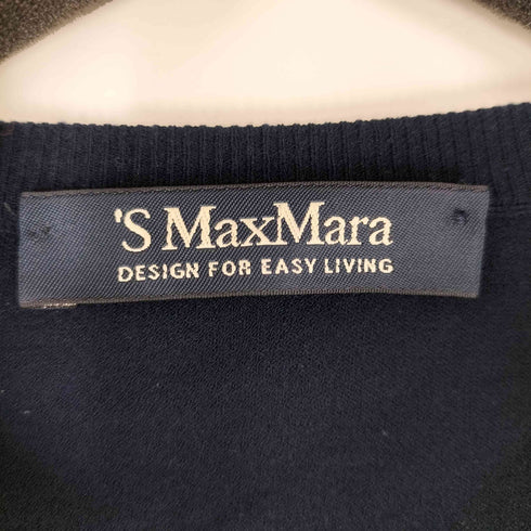 エスマックスマーラ S Max Mara クルーネッククロップドカーディガン レディース JPN:M