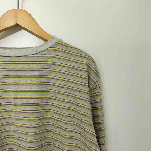 ロクビューティーアンドユースユナイテッドアローズ 6 BEAUTY & YOUTH UNITED ARROWS 24AW コットン ボーダー ロングスリーブTシャツ レディース