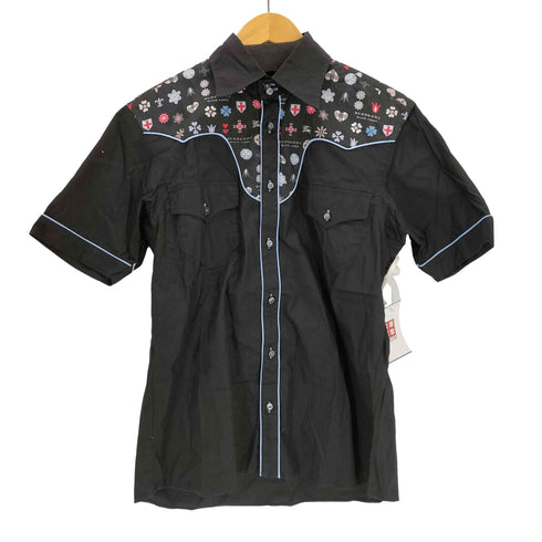バーバリーブラックレーベル BURBERRY BLACK LABEL 総柄S/Sウエスタンシャツ メンズ JPN:2