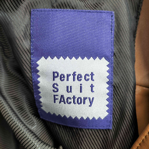 パーフェクトスーツファクトリー P.S.FA Perfect Suit FActory ラムレザーテーラードジャケット メンズ JPN:L