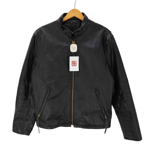 KELLY'S LEATHER 80-90s 裏地キルティング リアルレザー シングル ライダース ジャケット TALON ジップ メンズ US:42