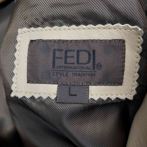 FEDI ラムレザーテーラードジャケット メンズ