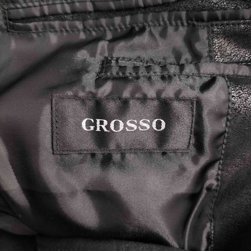 CROSSO ピッグレザーテーラードジャケット メンズ LL