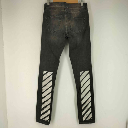 オフホワイト OFF-WHITE 初期モデル ダメージ加工 スキニーデニムパンツ メンズ 28