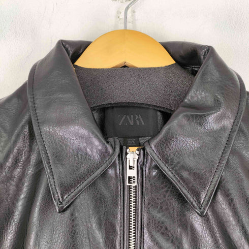 ザラ ZARA フェイクレザーボンバージャケット メンズ import:S