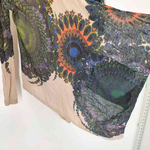 デシグアル Desigual 総柄 ラミー混 カーディガン レディース JPN:M