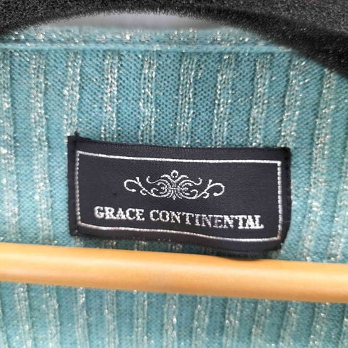 グレースコンチネンタル GRACE CONTINENTAL ラメ混フリンジニットトップス レディース