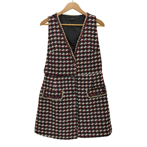 ザラ ZARA ツイードミニワンピースロングジレ レディース JPN:L