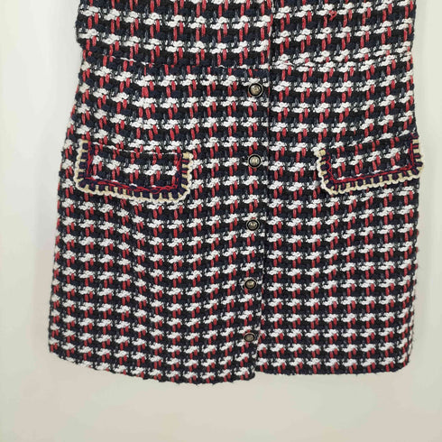 ザラ ZARA ツイードミニワンピースロングジレ レディース JPN:L