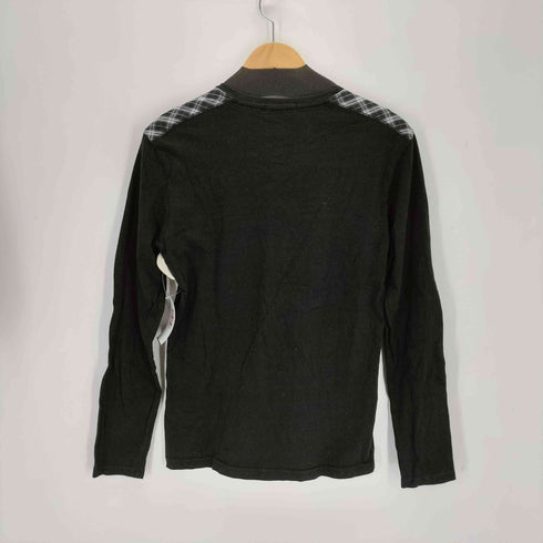 バーバリーブラックレーベル BURBERRY BLACK LABEL Vネック 佐渡ラインL/Sカットソー メンズ JPN:2