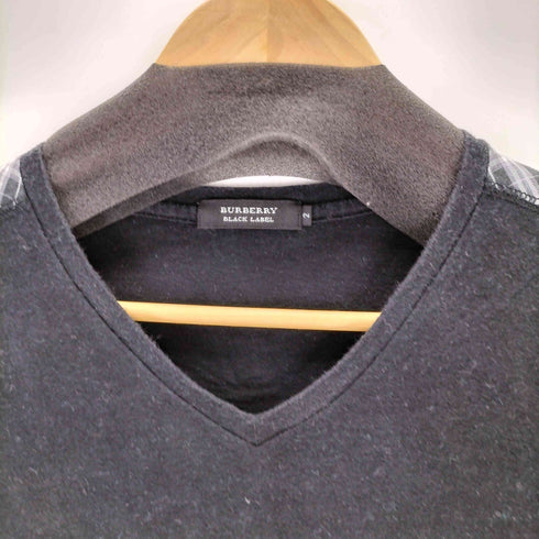 バーバリーブラックレーベル BURBERRY BLACK LABEL Vネック 佐渡ラインL/Sカットソー メンズ JPN:2