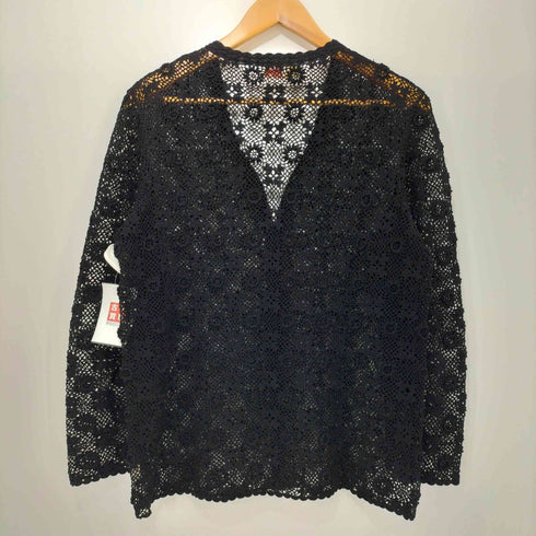 精王巧制 China Vintade 透かし編み レース カーディガン レディース import:L