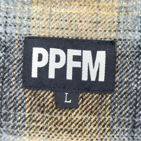 ピーピーエフエム PPFM 襟裏ボア L/Sチェックネルシャツ メンズ JPN:L