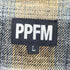ピーピーエフエム PPFM 襟裏ボア L/Sチェックネルシャツ メンズ JPN:L