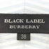 バーバリーブラックレーベル BURBERRY BLACK LABEL シャドーストライプ ワンポイントロゴ刺繍 ボタンダウンシャツ メンズ US:38