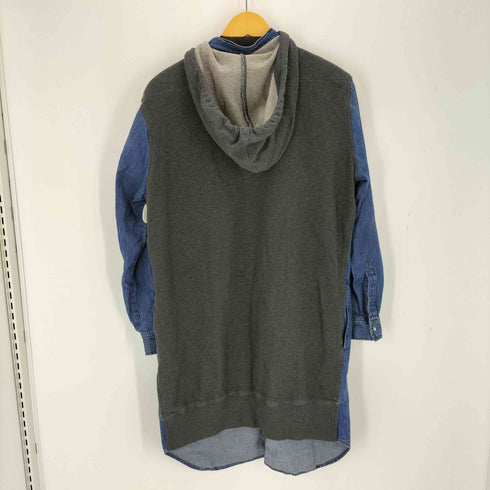 ディーゼル DIESEL 異素材切替 フーデッドデニムシャツワンピース レディース JPN:S