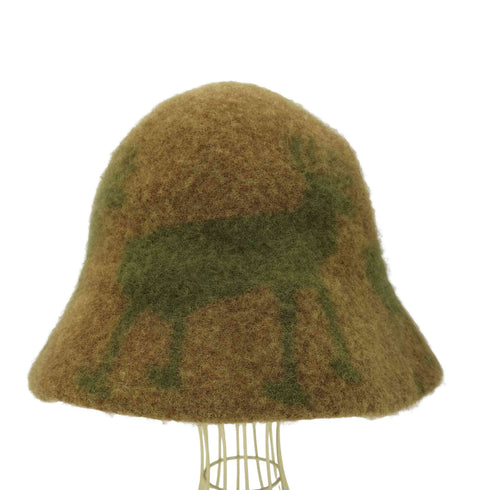 ナインテイラー Nine Tailor 24AW Dama Hat 鹿柄 ラムウール バスクハット レディース