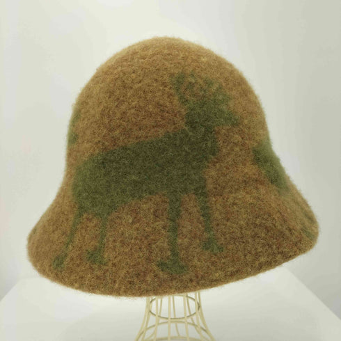 ナインテイラー Nine Tailor 24AW Dama Hat 鹿柄 ラムウール バスクハット レディース