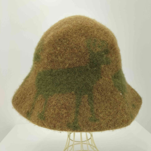 ナインテイラー Nine Tailor 24AW Dama Hat 鹿柄 ラムウール バスクハット レディース