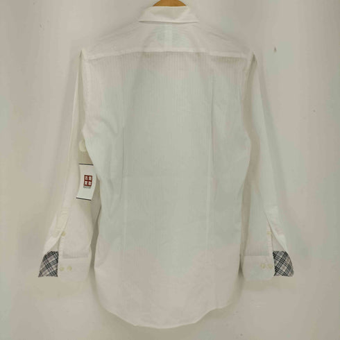バーバリーブラックレーベル BURBERRY BLACK LABEL シャドーストライプ 袖裏ノバチェック ワンポイントロゴ刺繍 ボタンダウンシャツ メンズ 39