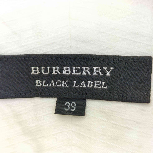 バーバリーブラックレーベル BURBERRY BLACK LABEL シャドーストライプ 袖裏ノバチェック ワンポイントロゴ刺繍 ボタンダウンシャツ メンズ 39