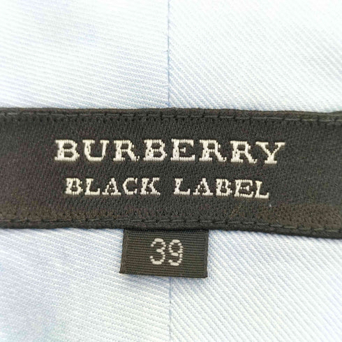 バーバリーブラックレーベル BURBERRY BLACK LABEL ワンポイントロゴ刺繍 ワイドカラーシャツ メンズ 39