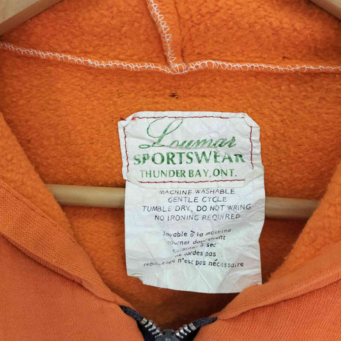 Loumar sportswear社製 LIGHTNINGジップ Westgate刺繍 ラグランスリーブ 裏起毛 短丈 ジップアップ クロップド パーカー レディース