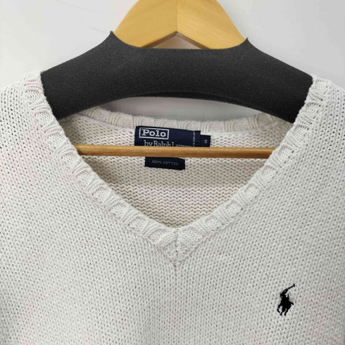 ポロバイラルフローレン Polo by RALPH LAUREN ポニー刺繍コットンVネックニット メンズ JPN:S