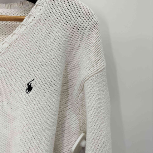 ポロバイラルフローレン Polo by RALPH LAUREN ポニー刺繍コットンVネックニット メンズ JPN:S