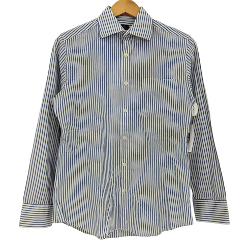 ピーエスポールスミス PS Paul Smith ストライプ コットン ワイドカラーシャツ メンズ import:S