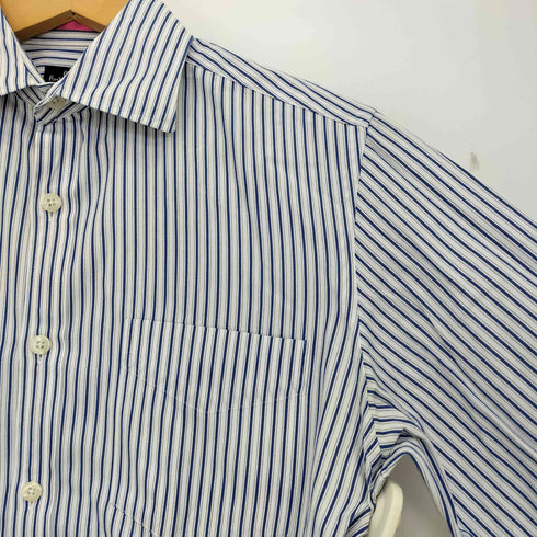 ピーエスポールスミス PS Paul Smith ストライプ コットン ワイドカラーシャツ メンズ import:S