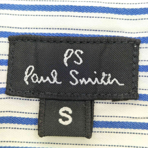 ピーエスポールスミス PS Paul Smith ストライプ コットン ワイドカラーシャツ メンズ import:S