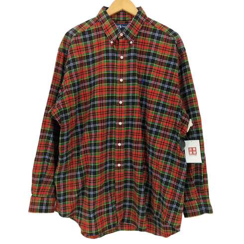 ラルフローレン RALPH LAUREN 90s BLAKE チェック ポニー刺繍 ボタンダウンシャツ メンズ import:XL