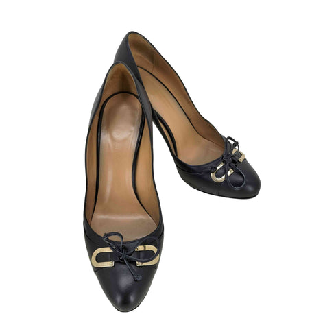 バリー BALLY イタリア製 メタルチャームパンプス レディース EUR:38