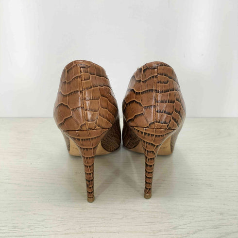 ジミーチュウ JIMMY CHOO イタリア製 クロコ型押し ヒールパンプス レディース 38 1/2