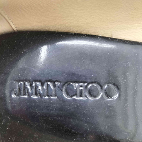 ジミーチュウ JIMMY CHOO スペイン製 ハラコ レオパード ウェッジソールパンプス レディース JPN:37