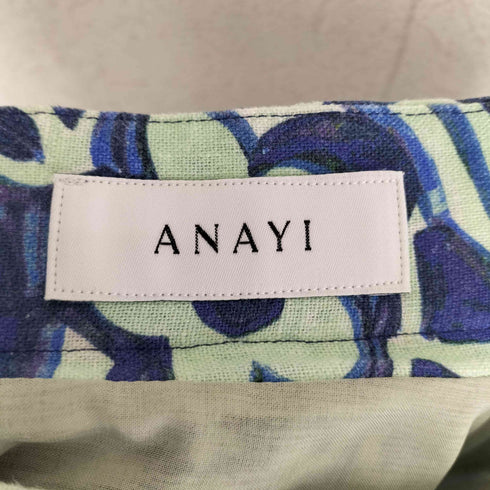 アナイ ANAYI ボタニカルフラワー柄フレアスカート レディース 34
