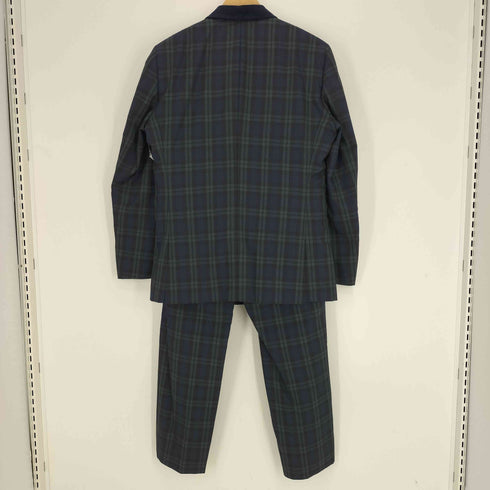 darrowdale 英国製 ダブルブレスト ピークドラペル テーラードジャケット 3ピース セットアップ タータンチェック メンズ 20/07/08