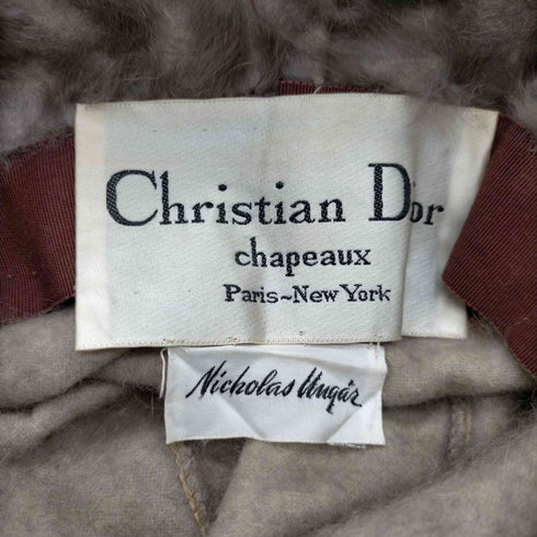 クリスチャンディオール Christian Dior 60S ~ chapeaux paris new york OLD ボア シャギー バケットハット レディース