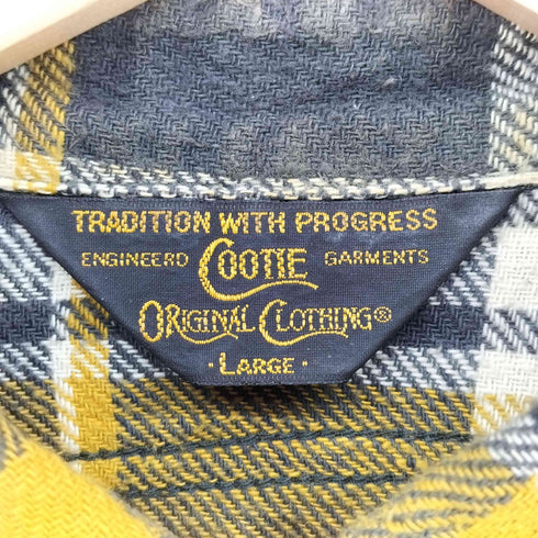 クーティー COOTIE チェーン ステッチ チェック ネル L/S レギュラーカラー シャツ メンズ JPN:L
