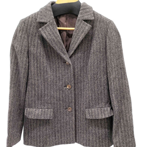 バーバリーロンドン BURBERRY LONDON ヘリンボーンシングル テーラードジャケット レディース JPN:40