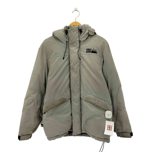 ファーストダウン FIRST DOWN フロントジップ ドローコード フーデット ダウンジャケット メンズ import:M