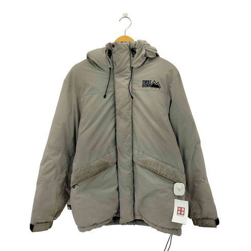 ファーストダウン FIRST DOWN フロントジップ ドローコード フーデット ダウンジャケット メンズ import:M