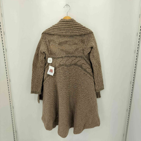 ステファネル STEFANEL ブルガリア製 モヘア混 ショールカラー ウールニット ロングガウンコート レディース 36