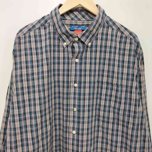 ピューリタン PURITAN チェック BDシャツ メンズ 2XL