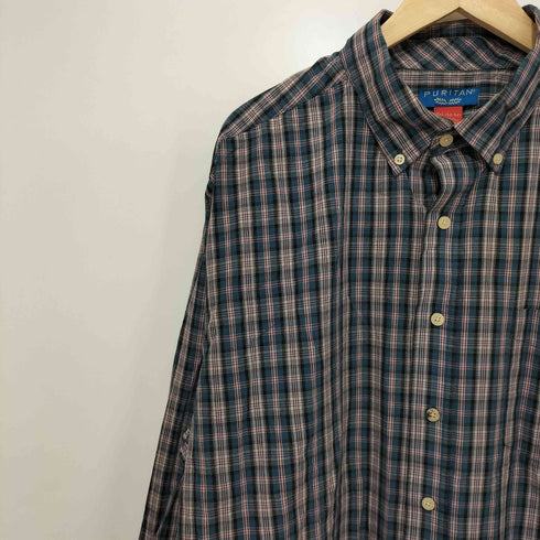 ピューリタン PURITAN チェック BDシャツ メンズ 2XL